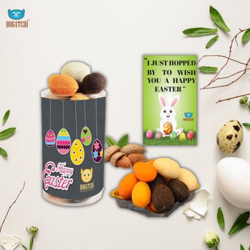 Assorted Easter Eggs - Chocolate eggs with Almonds, 200g